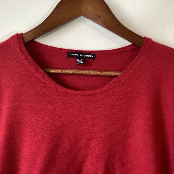 Cable & Gauge Knit Sweater in Dark Red Size XL - Picture 5 of 6